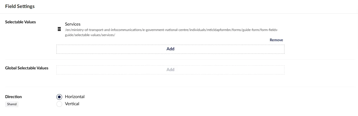Checkbox List Field